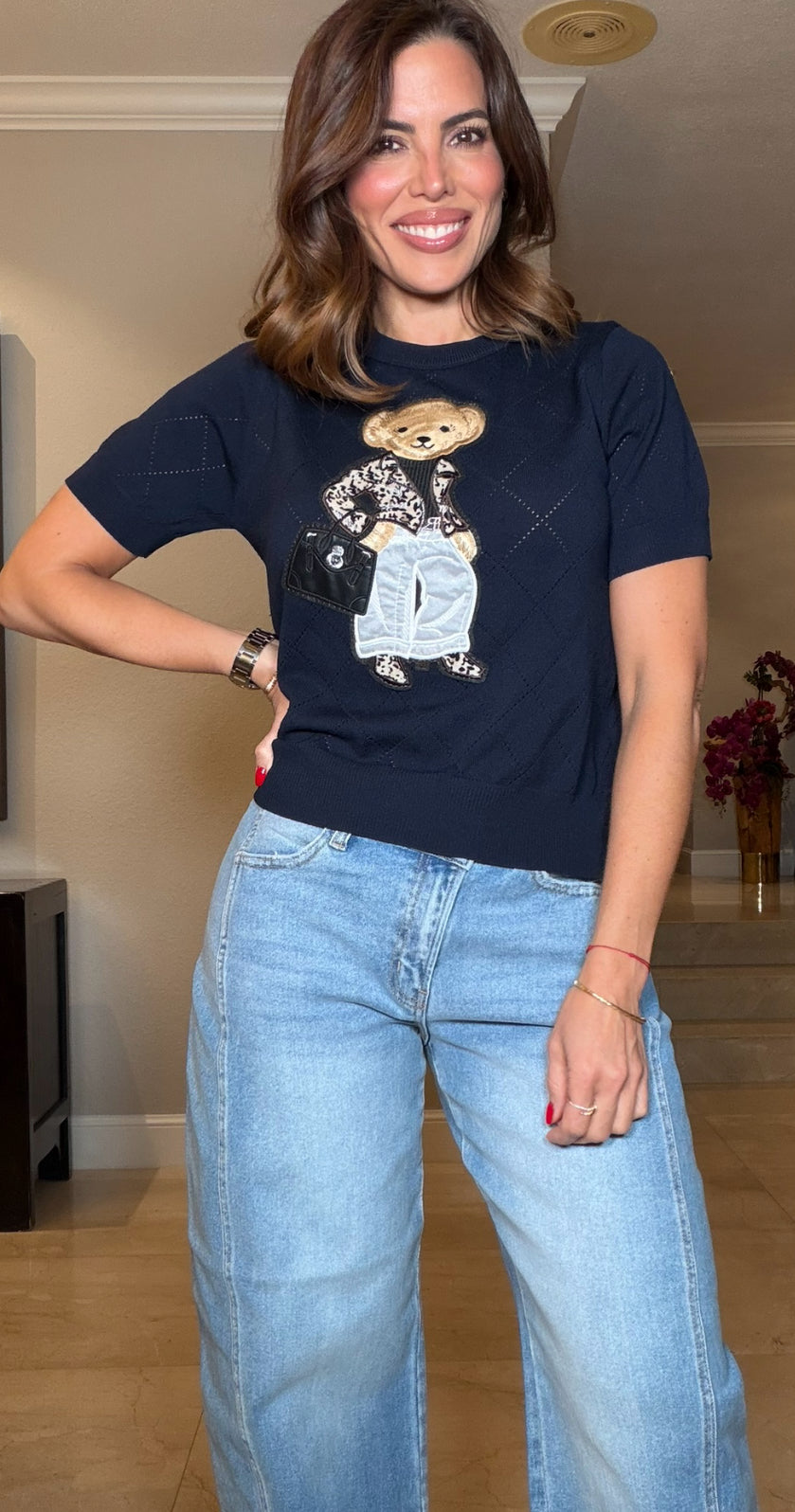 short-sleeved sweater Rebe