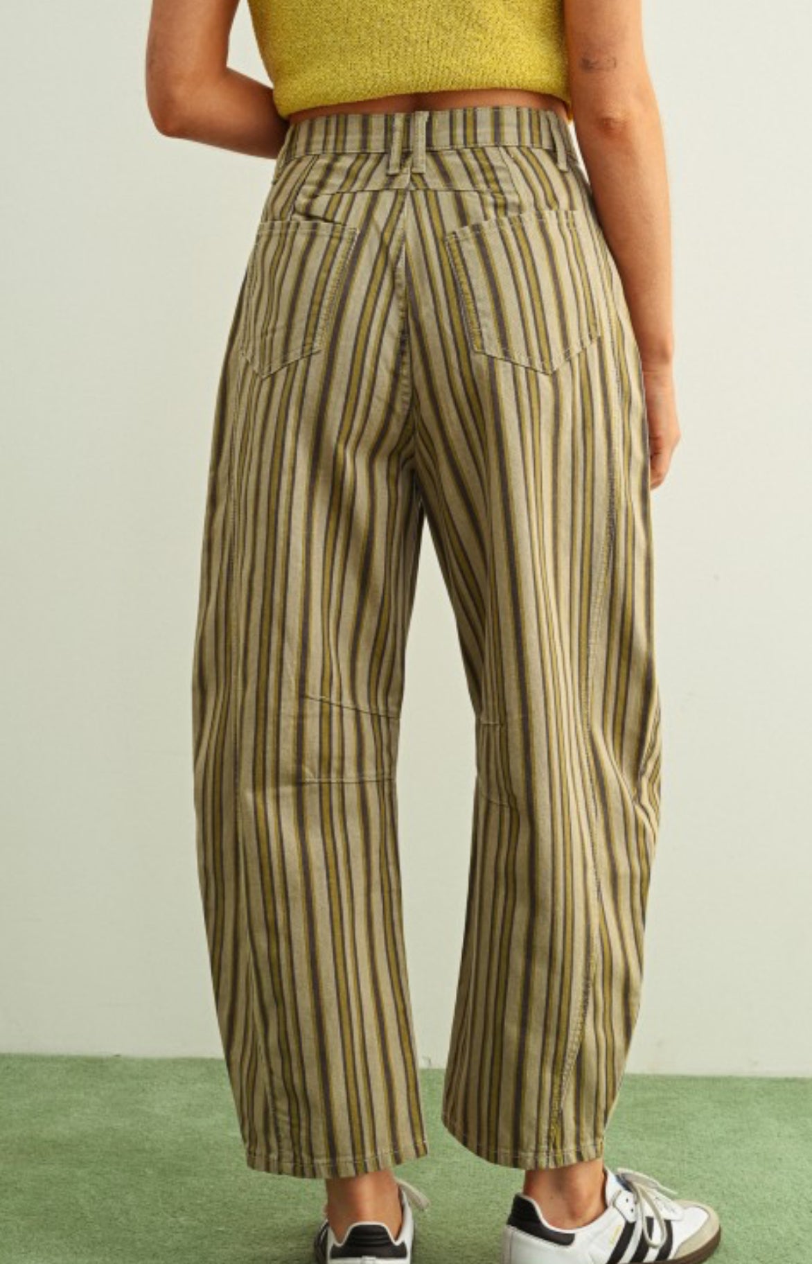 Barrel Striped Jeans