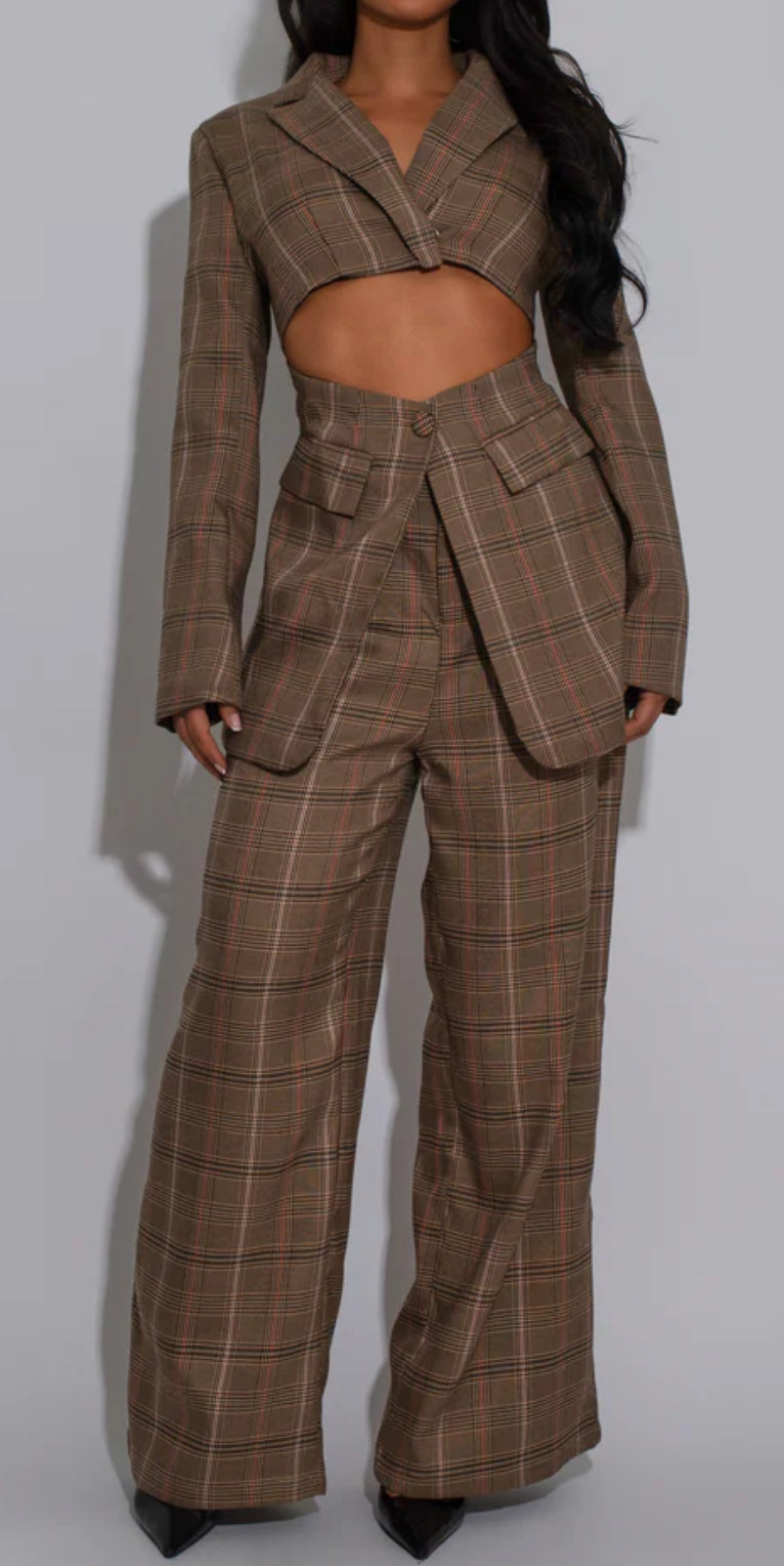 Bianca plaid set