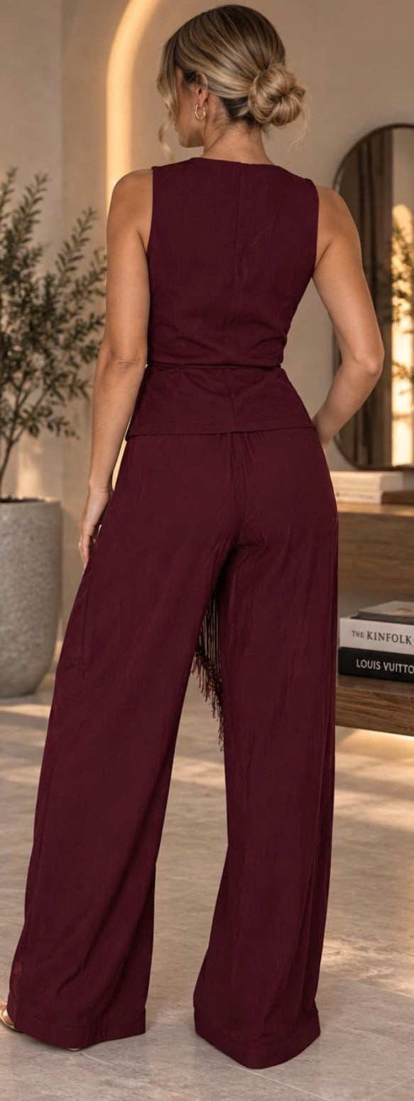 Fringe Burgundy Lola Set