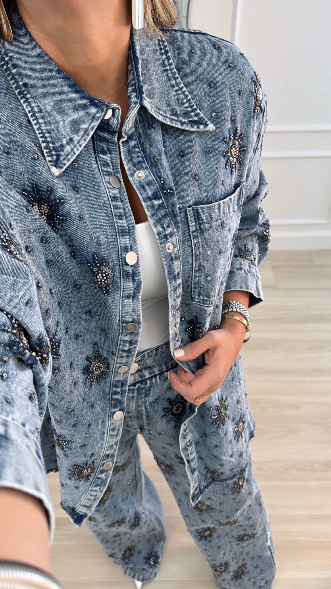 Shine Denim Set. Pre order 3 semanas