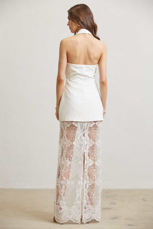 Blazer Top Lace skirt 2 p