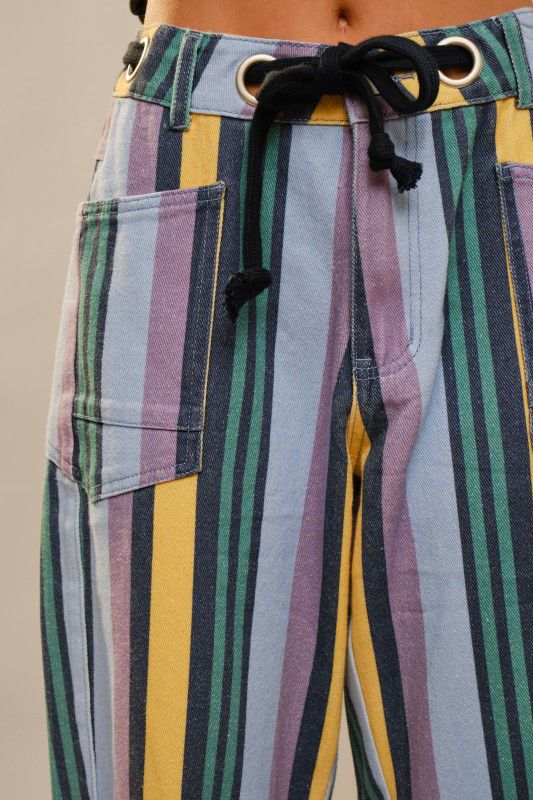 LOREN Barrel striped Jeans