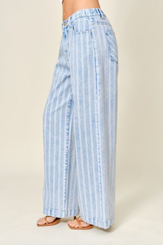 DENIM WHITE LINE PANTS
