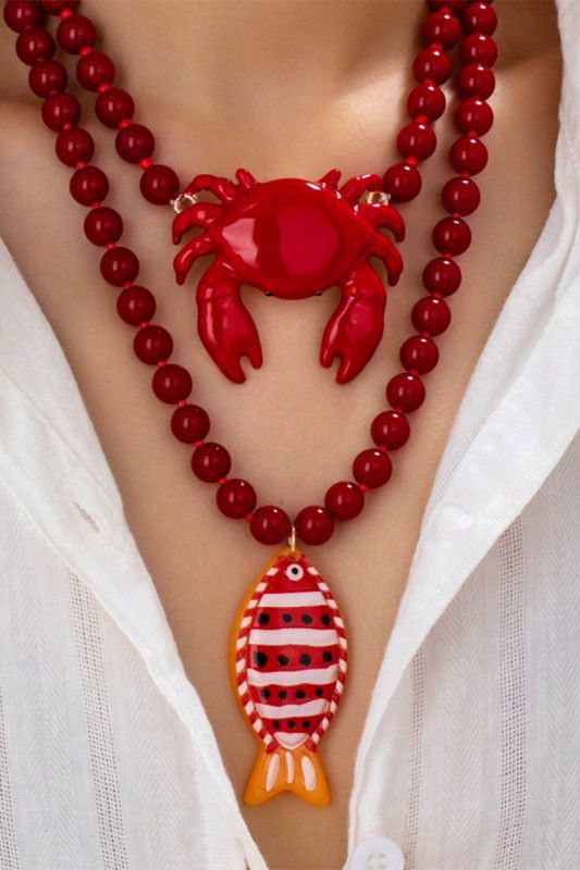 RED CRAB NECKLACE