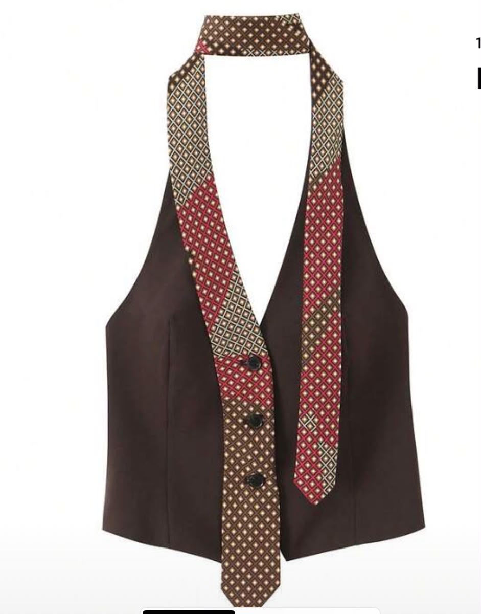 CAROL BROWN TIE VEST