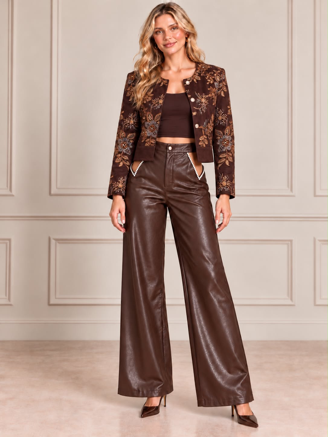 DAVITA BROWN JACKET