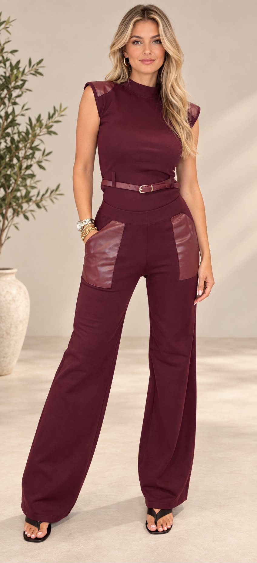 Natasha Burgundy comfy set