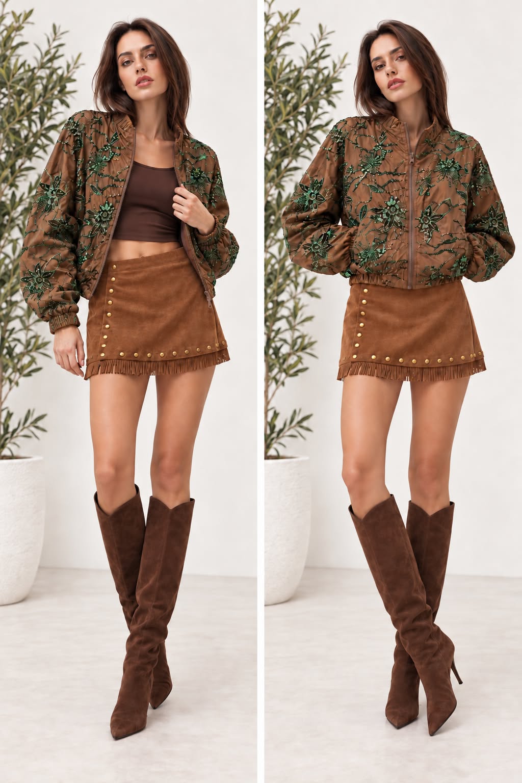 Siena Brown skort