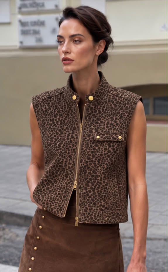 Leopardo Brown vest
