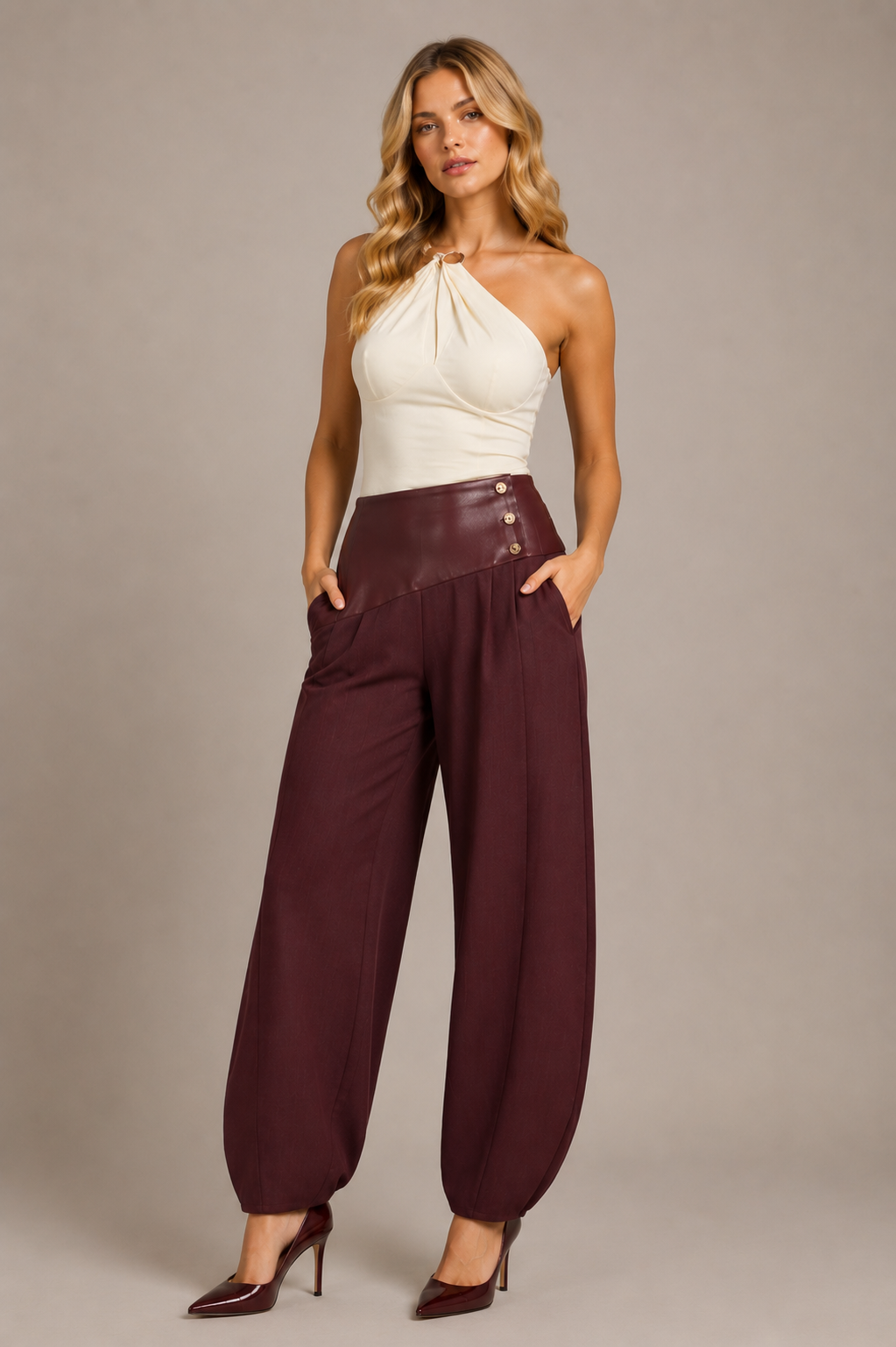 Burgundy loa pants
