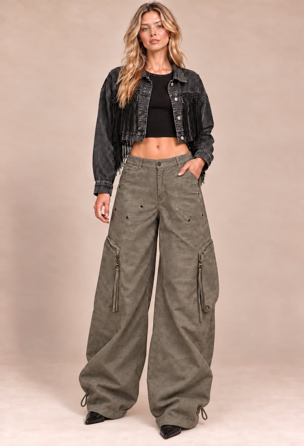 Barrel Camu Jeans