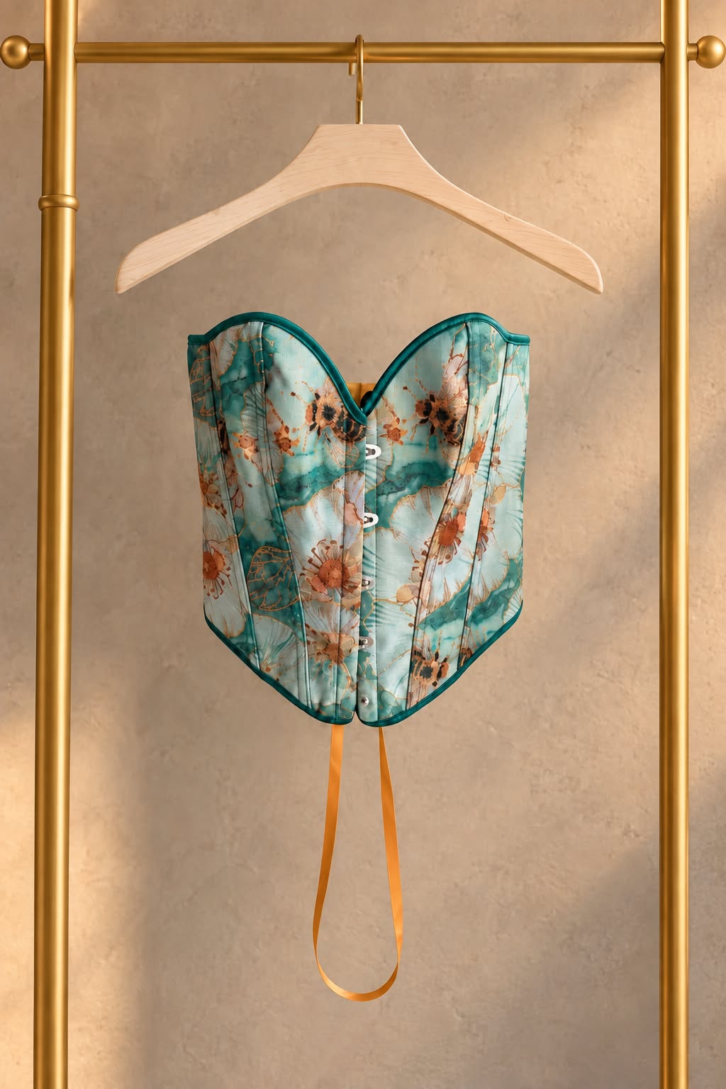 Flora green corset