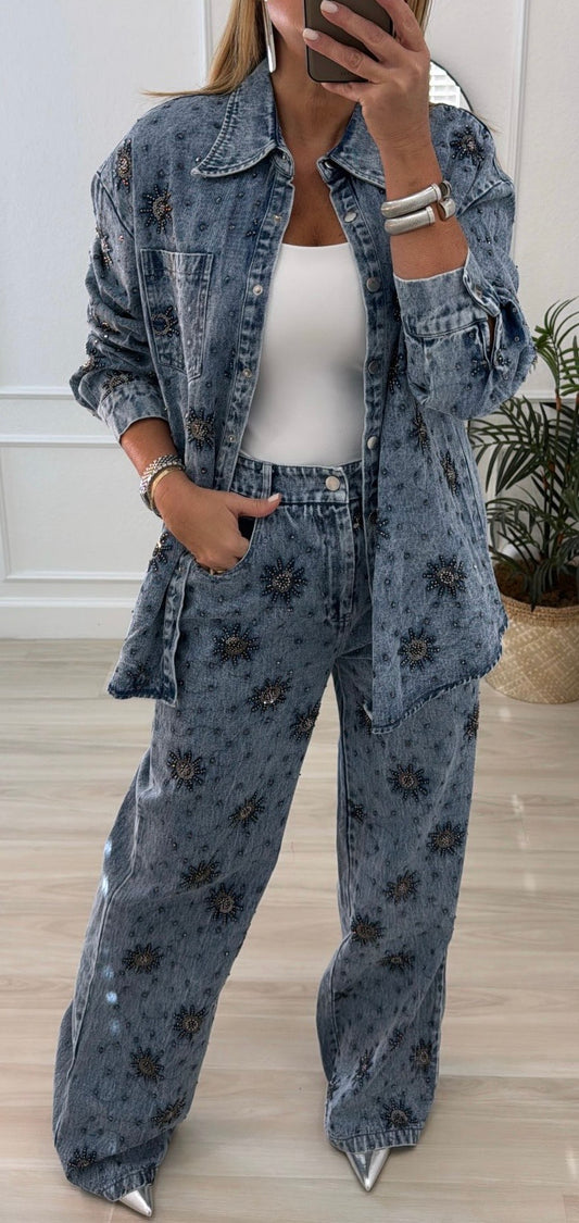 Shine Denim Set. Pre order 3 semanas