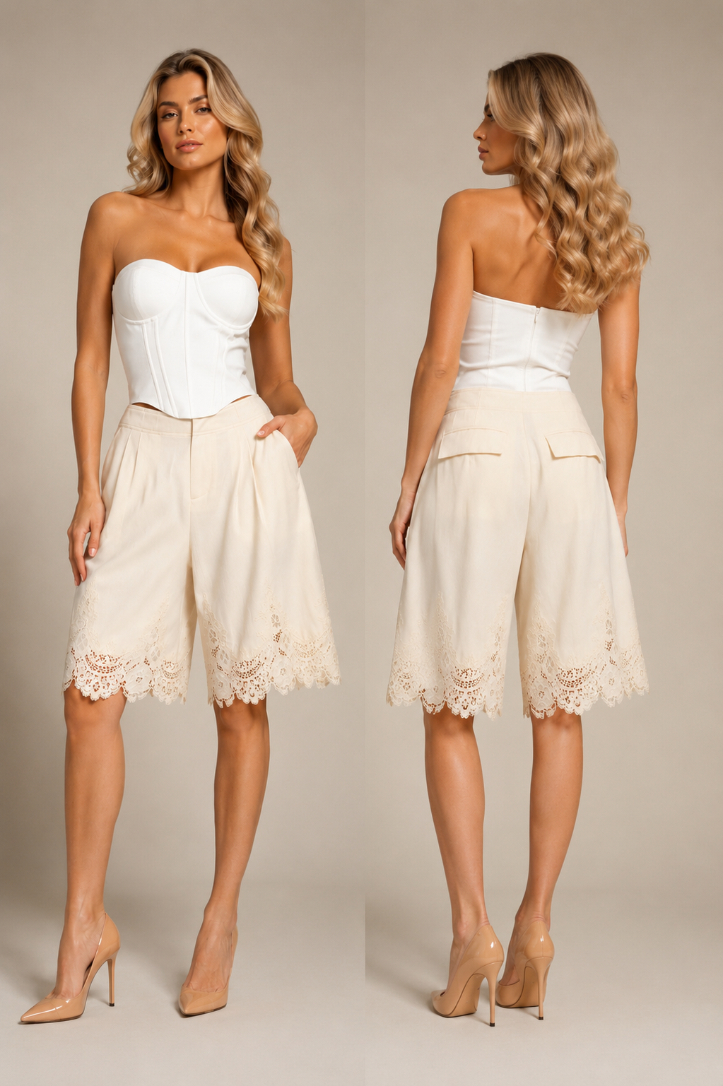 Off white lili BERMUDA