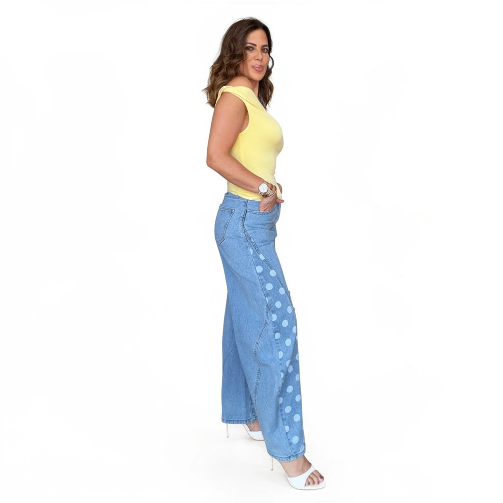 Polka denim Barrel