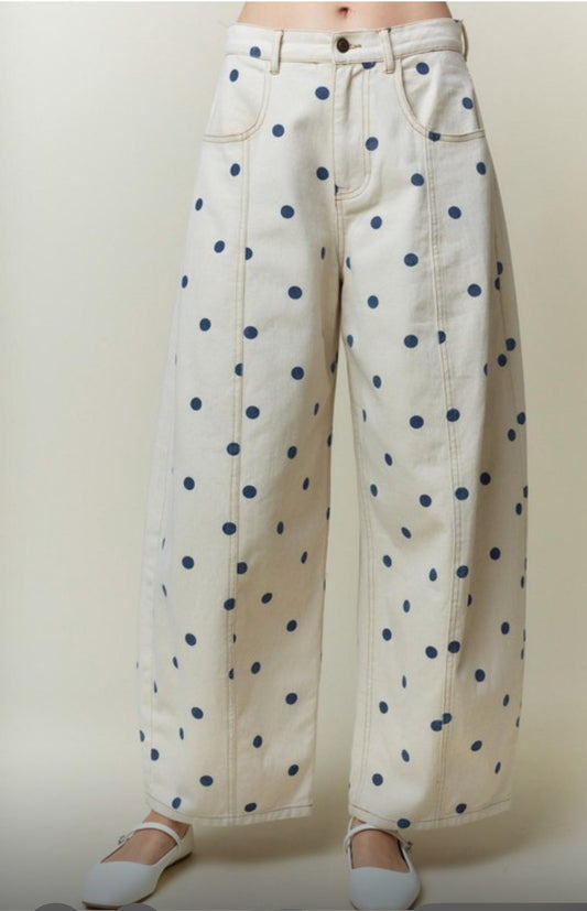 Polka dot blue Barrel