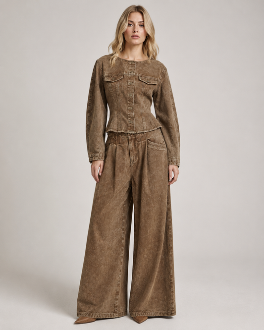 Verona denim brown Set