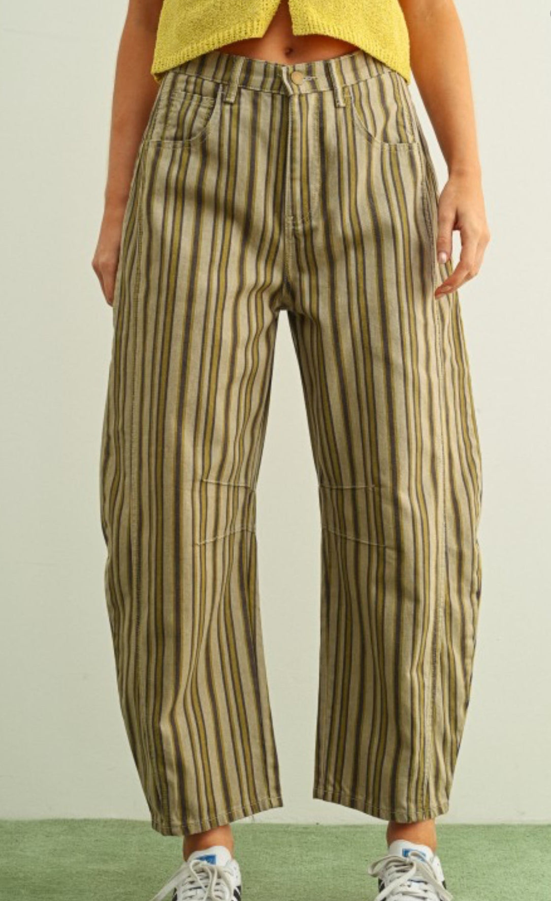 Barrel Striped Jeans