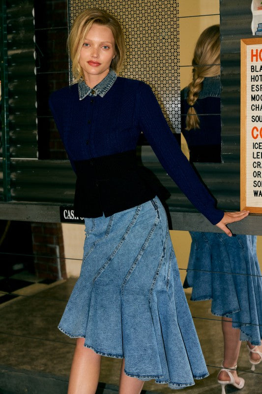 Dari cardigan two tones