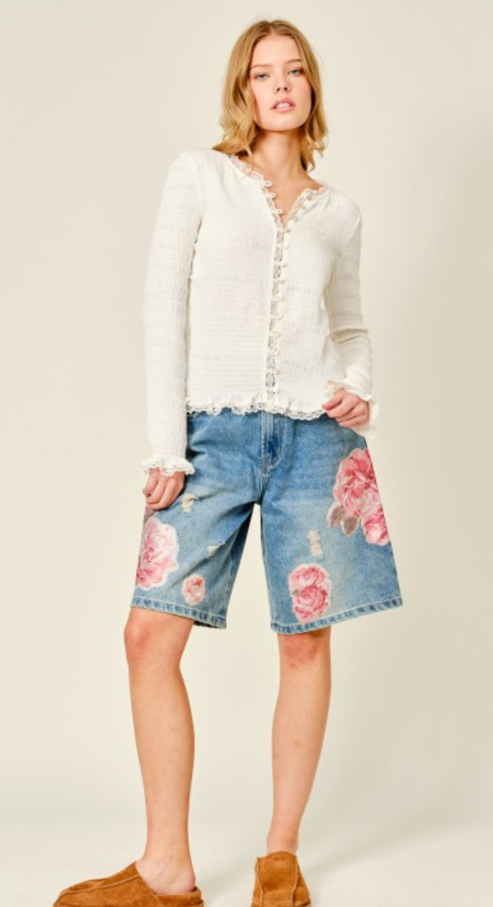 Spring denim Bermuda