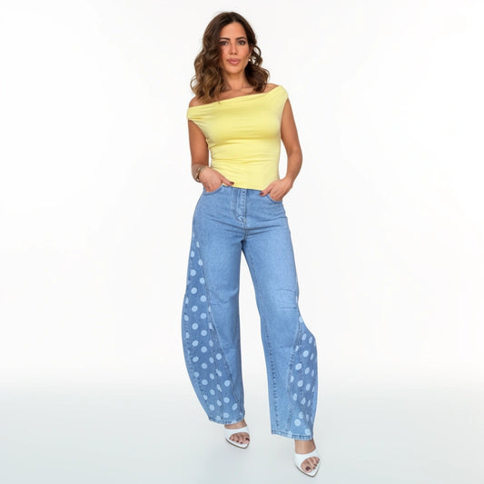 Polka denim Barrel