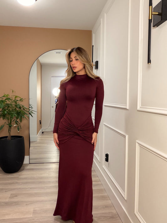Burgundy Amelia Dress