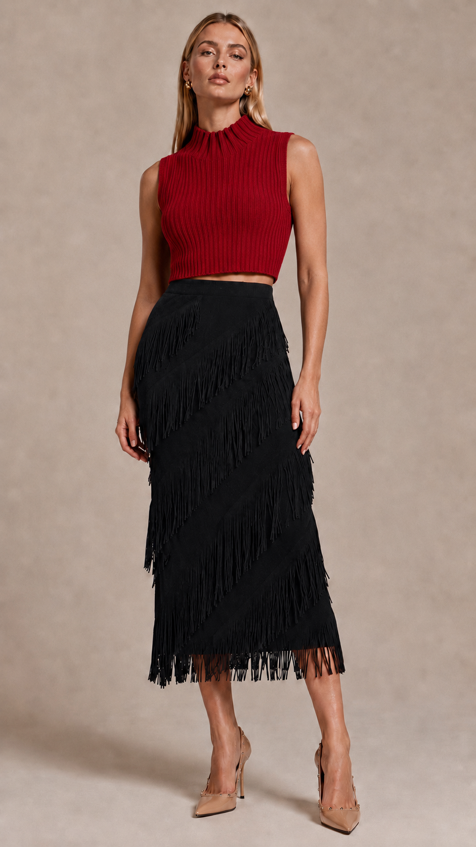 Linda fringed skirt