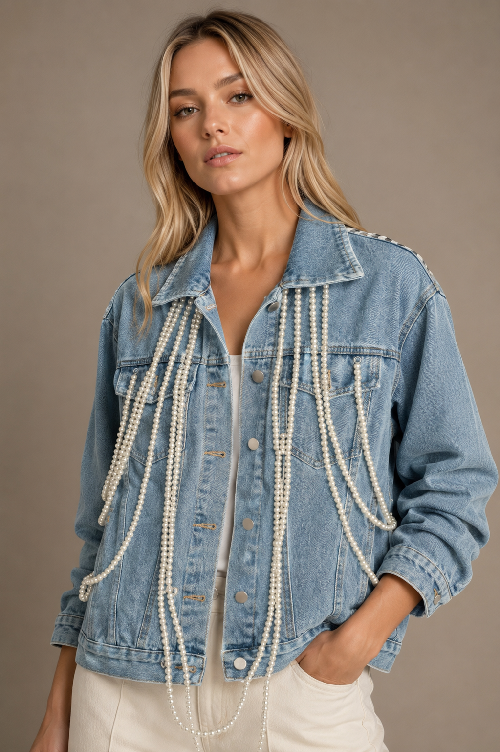 JACKET DENIM PERLA