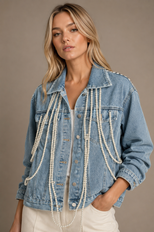 JACKET DENIM PERLA