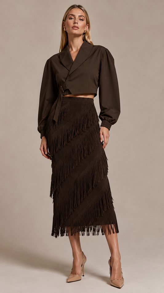 Linda fringed skirt