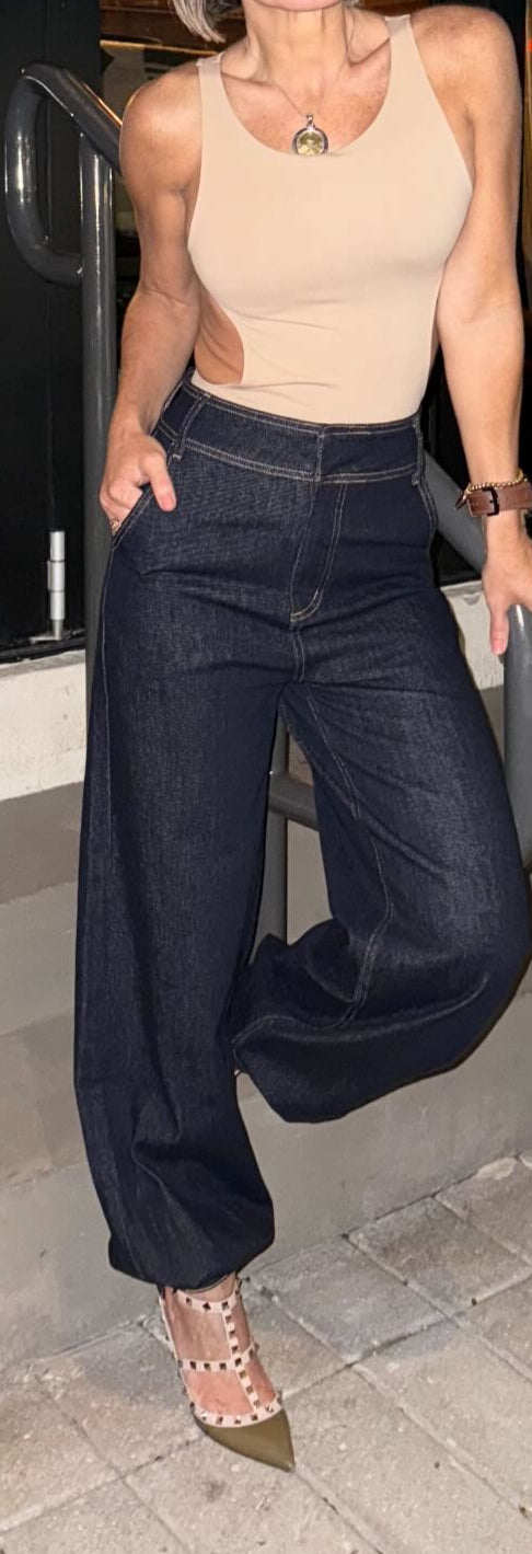 Denim Dark Bubble Jeans