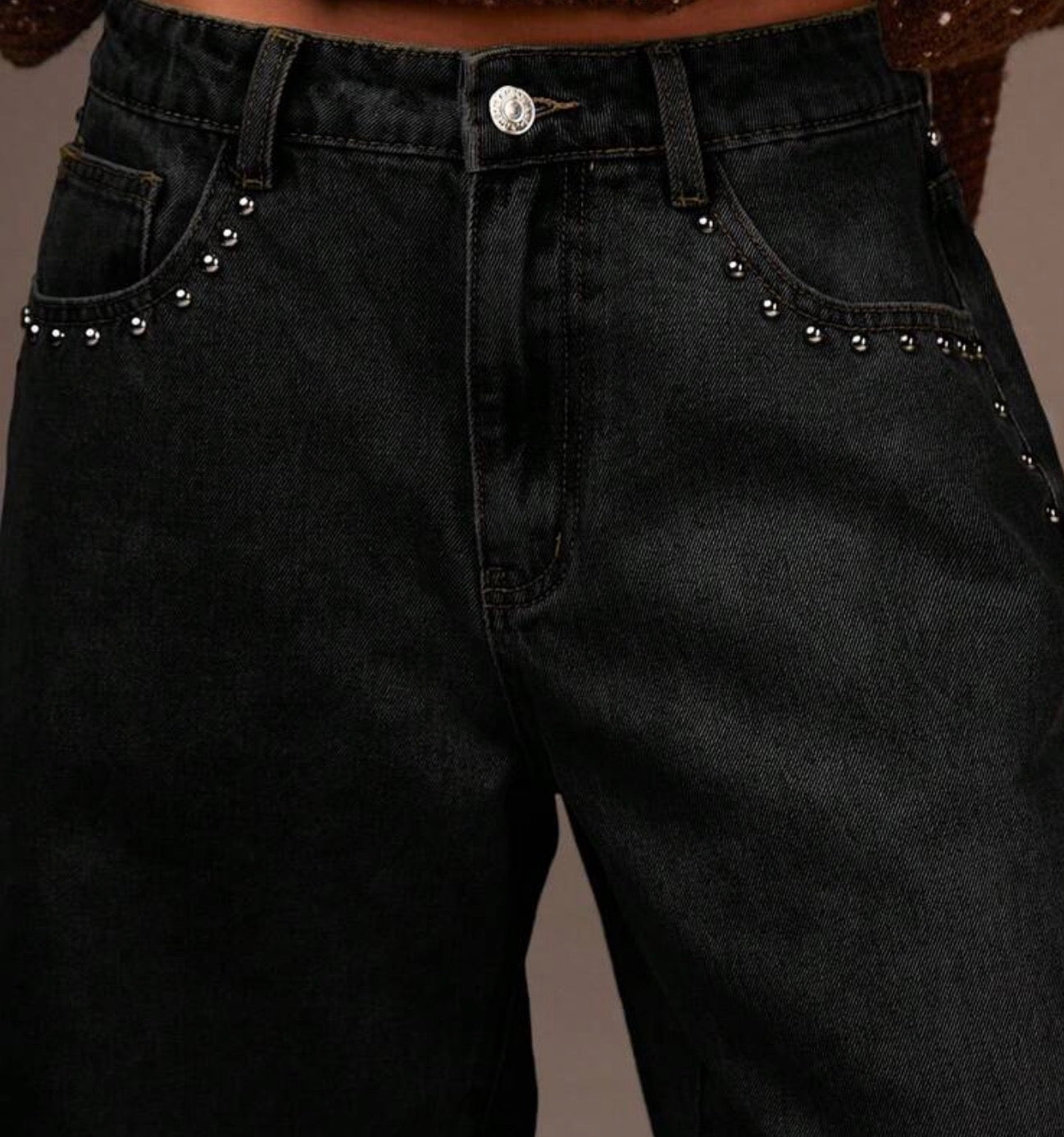 Denim black jeans