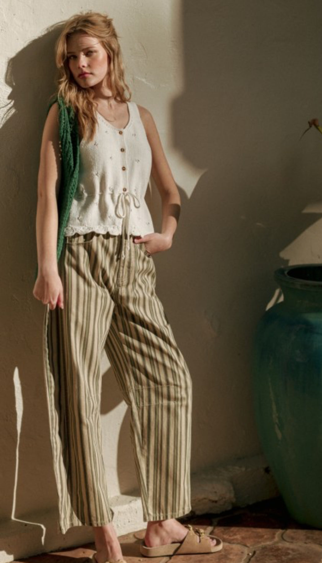 Barrel Striped Jeans