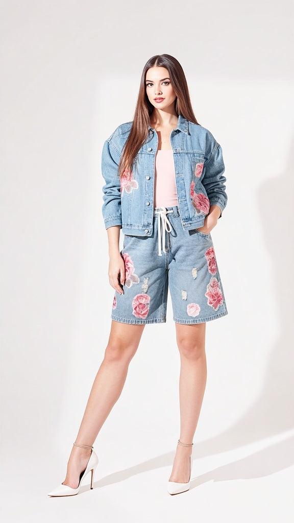 Spring denim Bermuda