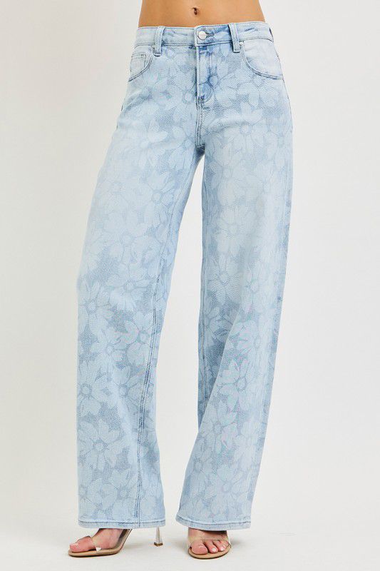 SOFIE DENIM FLORAL PANTS
