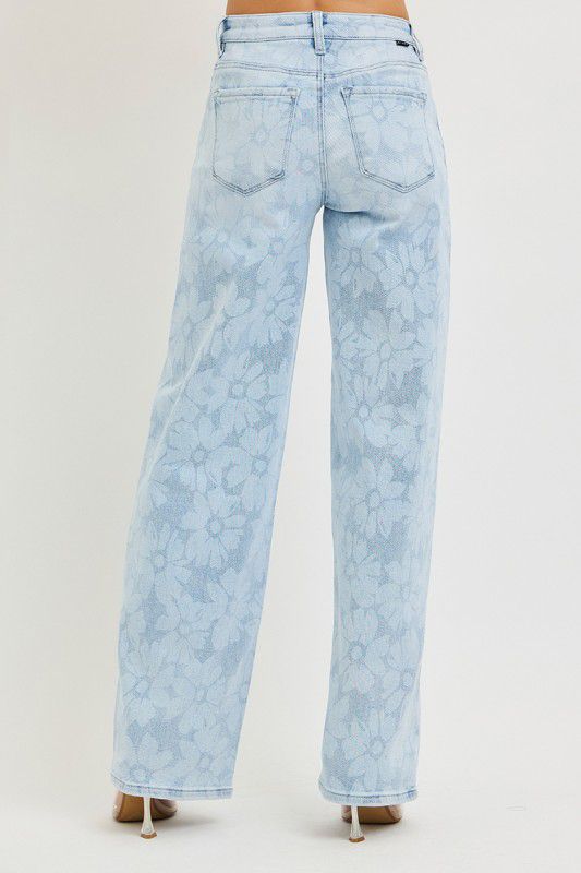 SOFIE DENIM FLORAL PANTS