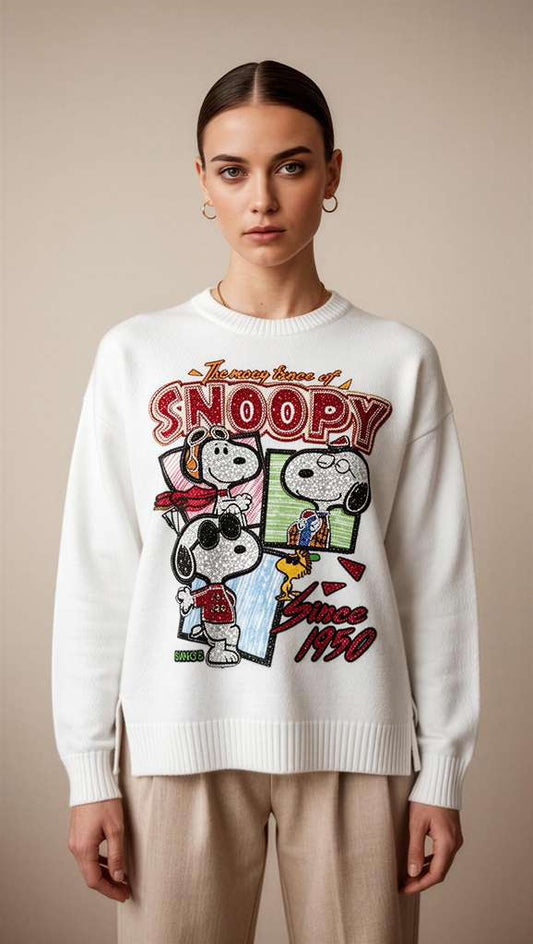SNOOPY WHITE SWEATER