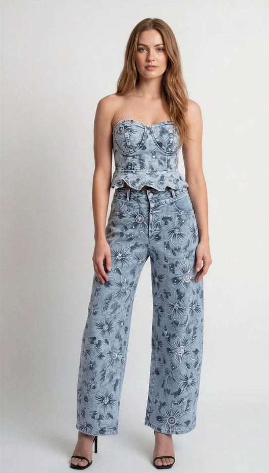 YOLLIE PEPLUM SET
