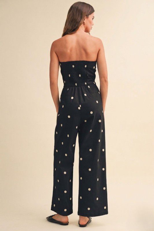 POLKA DOTS BLACK JUMPSUIT