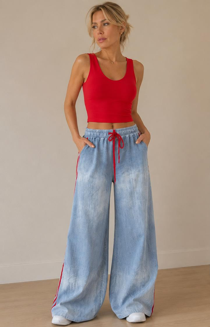 LINES DENIM PANTS