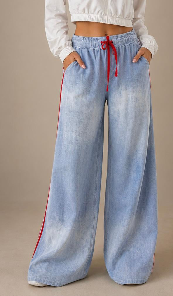 LINES DENIM PANTS