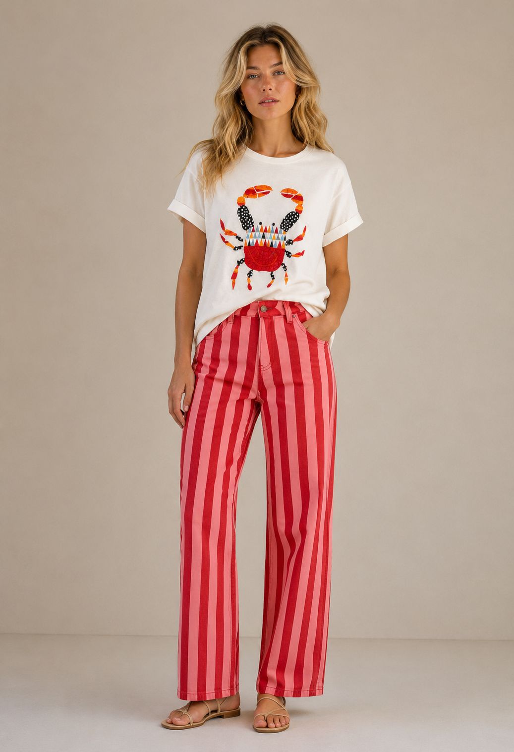 LINE RED JEANS