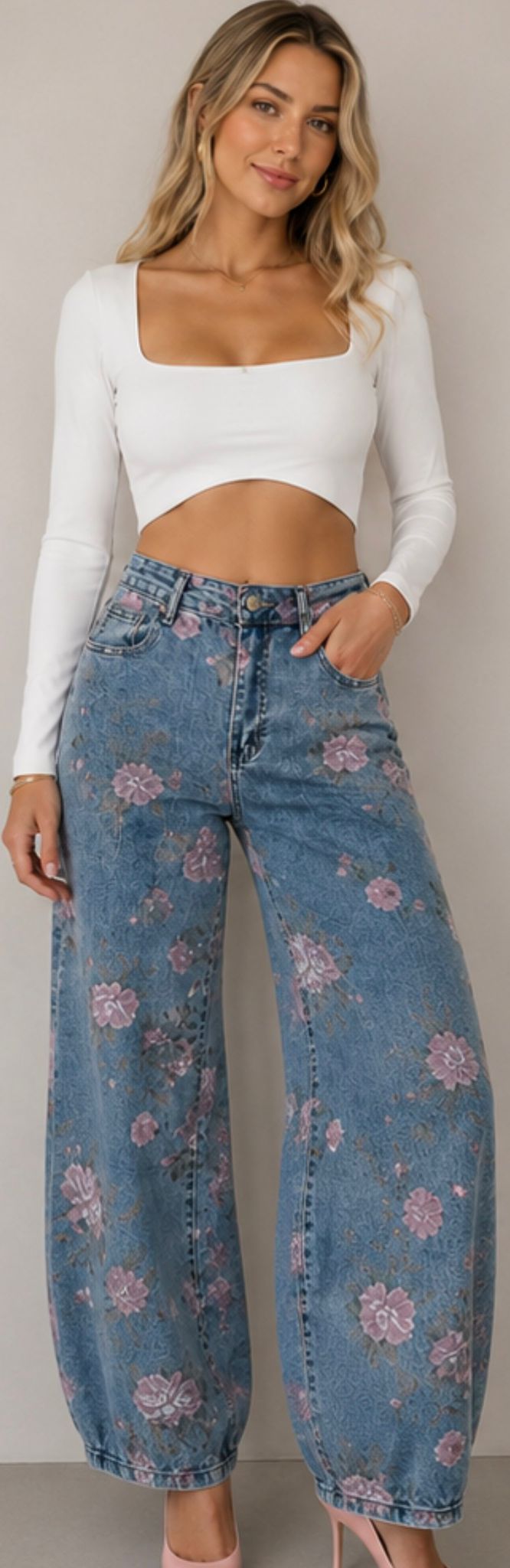 Denim barrel Flower