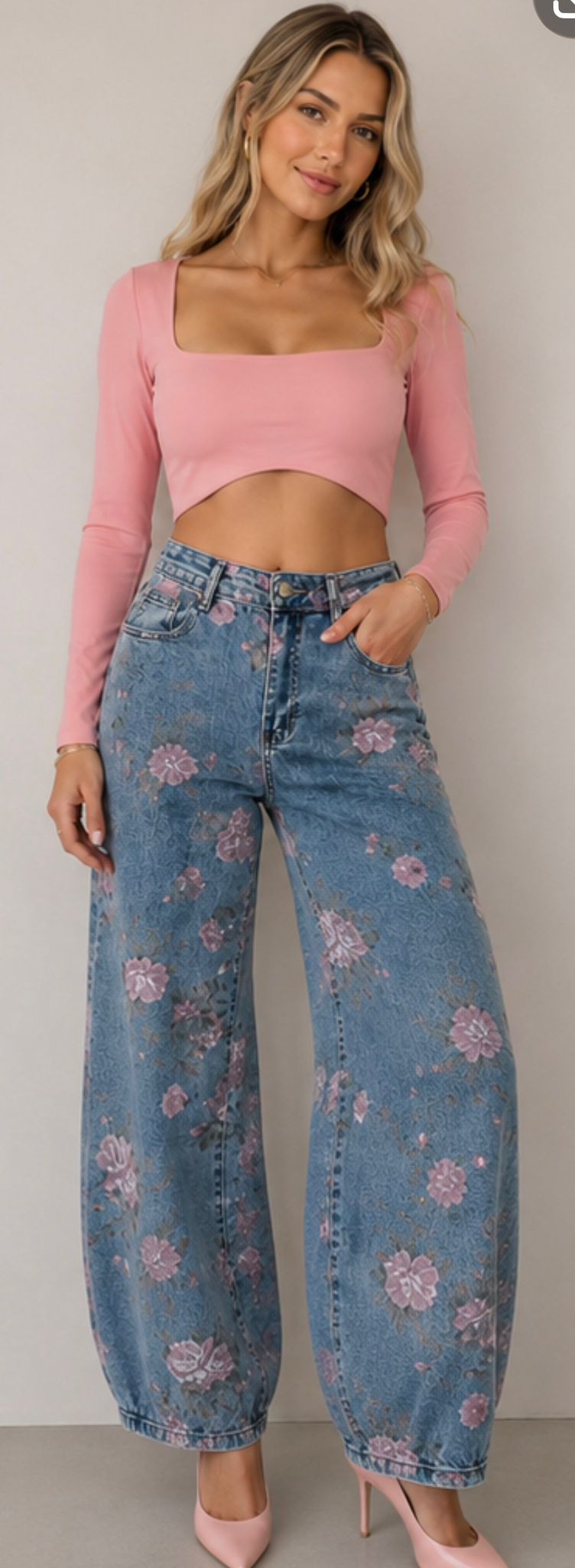 Denim barrel Flower