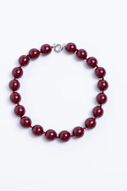 BOHO ROUND BEAD KNOTTED NECKLACE