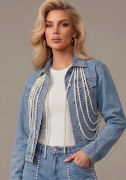 JACKET DENIM PERLA