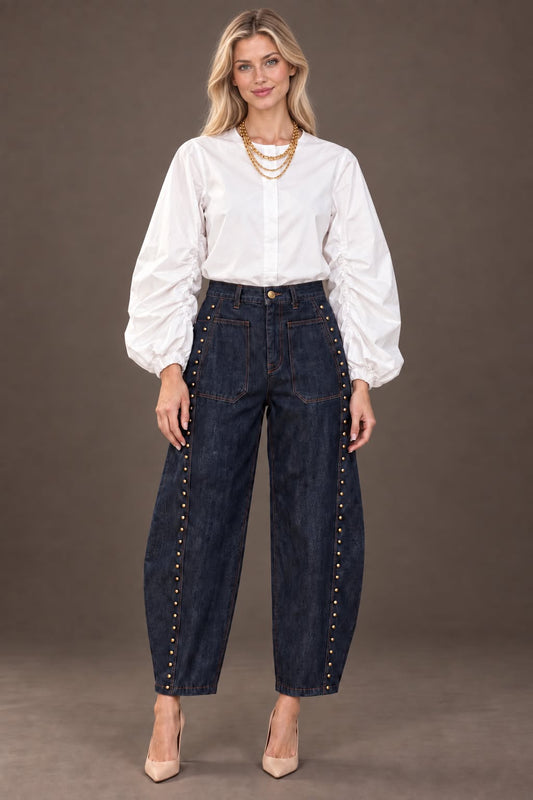 ITALY BARREL DENIM PANTS