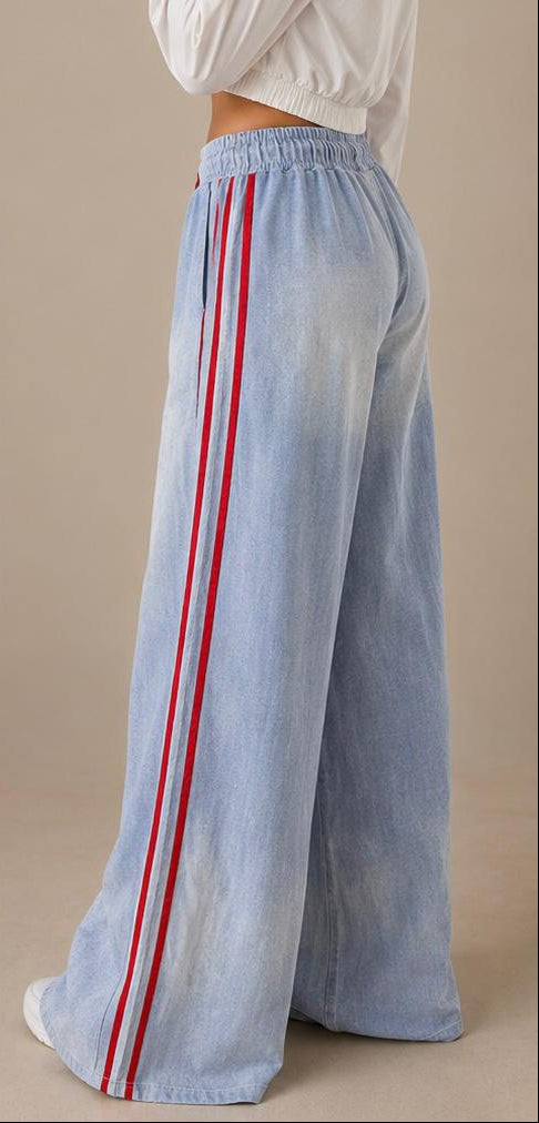 LINES DENIM PANTS